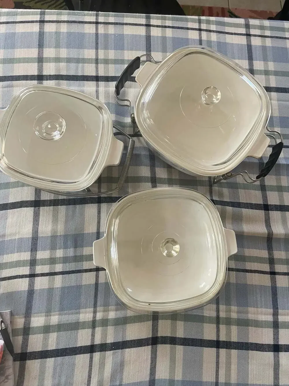 CorningWare blue cornflower casserole dish set